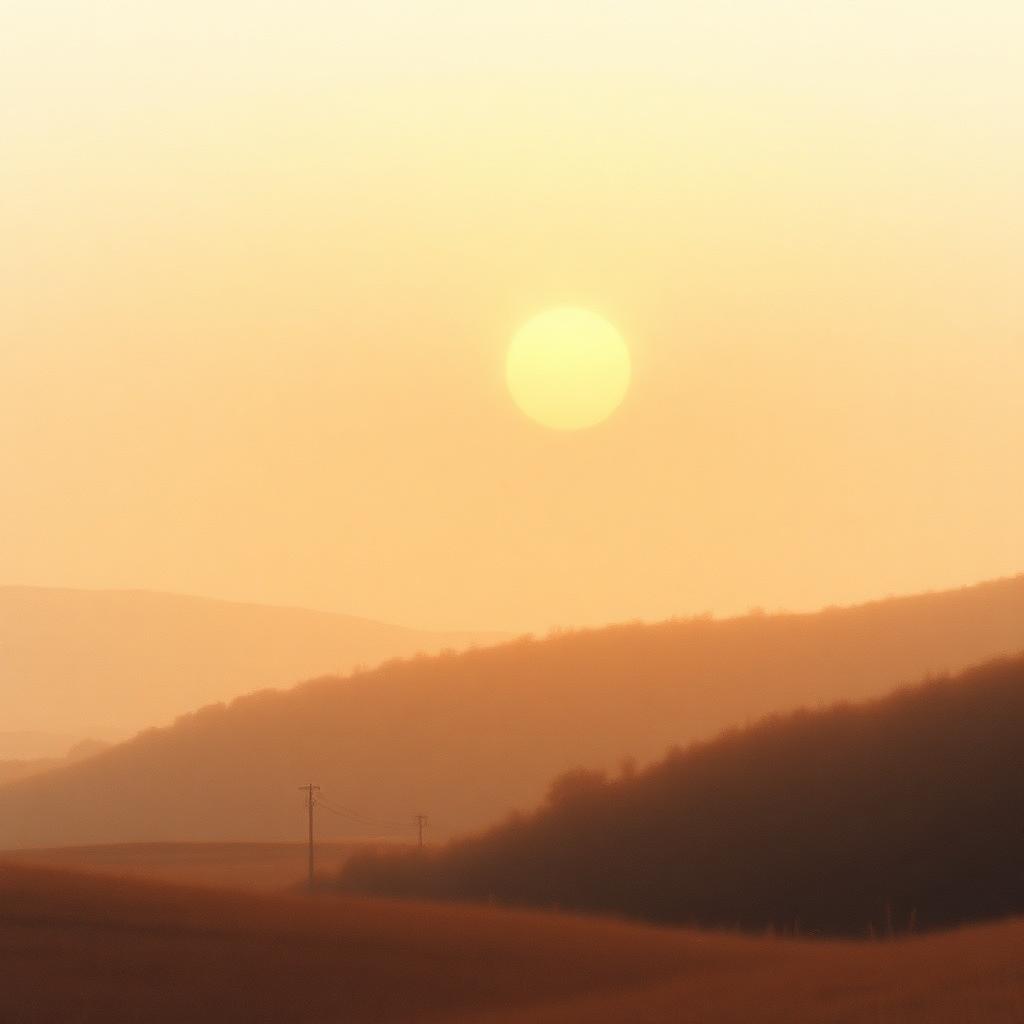 Soft sunrise over quiet hills